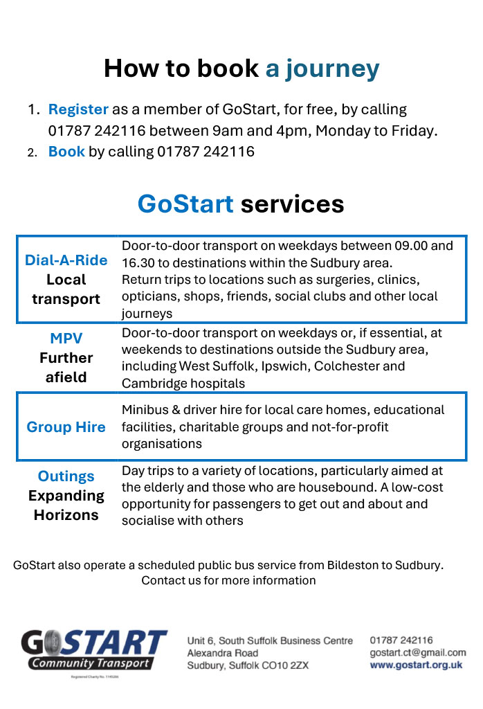 Community Transport in Sudbury, Suffolk